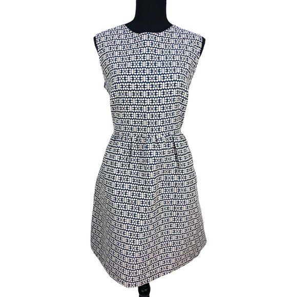 Blue/Cream PIT Amsterdam Fit & Flare Dress US Sz 6 - Picture 2 of 12